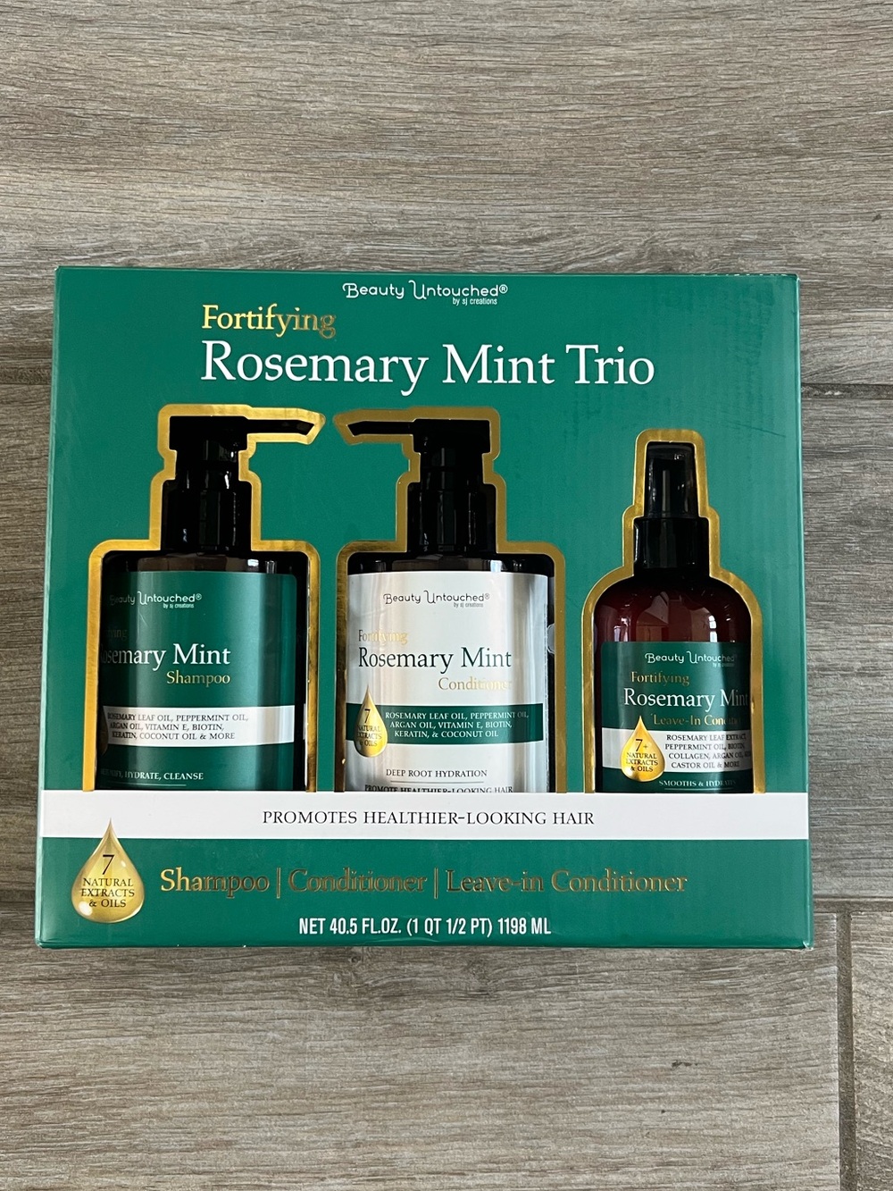 BEAUTY UNTOUCHED SJ CREATIONS
FORTIFYING ROSEMARY MINT
SHAMPOO CONDITIONER LEAVE